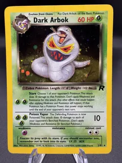 Pokemon TCG Dark Arbok 2/82 Team Rocket Holo Unlimited - Damaged - Image 1
