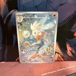 Pokemon TCG Raboot 147/142 Stellar Crown Illustration Rare Full Art Holo MINT - Image 1