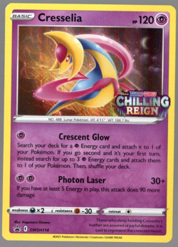 Cresselia SWSH114 Pre Release Black Star Promo Chilling Reign Pokemon TCG NM - Image 1