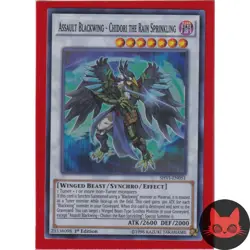 Yugioh Assault Blackwing - Chidori the Rain Sprinkling SHVI-EN015 Super Rare NM - Image 1
