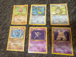 6 Rare Vintage Holo Pokemon Cards Base Set Through Team Rocket - Image 1