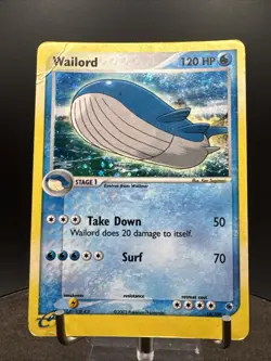 Wailord 14/109 Ex Ruby and Sapphire Holo English Pokemon Card TCG - Image 4