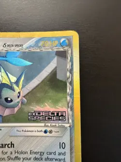 Vaporeon 18/113 Reverse Holo Rare ex Delta Species Stamped Pokemon Card DMG - Image 3