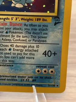 Pokemon TCG Blastoise Base Set 2 Holo Unlimited Rare Card 2 - Image 5