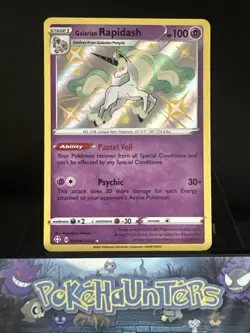 Pokemon Card Galarian Rapidash SV048/SV122 Shining Fates Shiny Vault Near Mint - Image 1