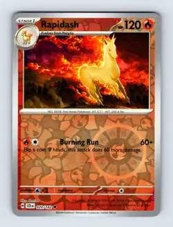 Rapidash SV07: Stellar Crown Uncommon Reverse Holo 020/142 NM/LP Pokemon Cards - Image 1