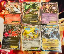 Pokemon TCG B&W XY Era Ex Full Art Holo Legendaries 6 Card Lot Rayquaza Mewtwo - Image 1