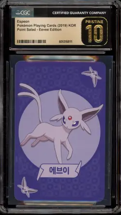 Pokemon Playing Cards Espeon Point Salad Eevee Edition KOREAN CGC 10 Pristine - Image 1