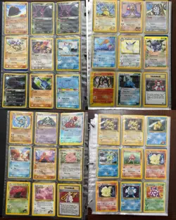 Vintage Pokemon Card Binder Lot 338 Cards WotC Base Set Holo & Non Holo Rare - Image 2