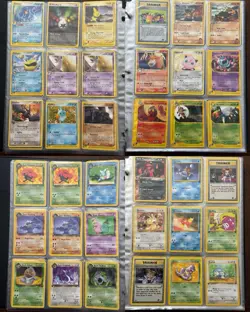 Vintage Pokemon Card Binder Lot 338 Cards WotC Base Set Holo & Non Holo Rare - Image 3