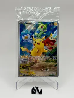 Pikachu 027 Sv: Scarlet & Violet Black Star Promo Cards Holo SEALED - Image 1