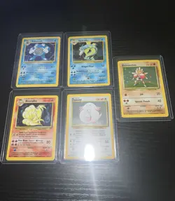 Pokemon Base Set Holos 5 Card Lot - Varying Conditions - WoTC Hits - Image 1