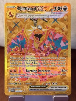 Pokemon TCG Charizard EX Obsidian Flames Holo Hyper Rare Card 228/197 - Image 1