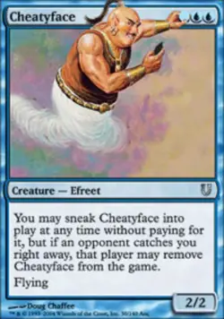 Moderate Play, English MTG Regular Cheatyface Unhinged Magic the Gathering - Image 1