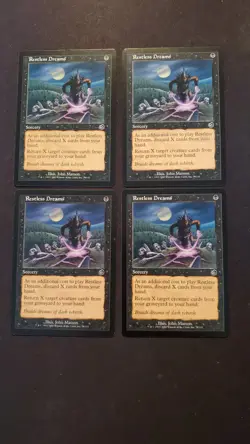 MTG Magic **RESTLESS DREAMS (x4)** Torment, Playset, English, Lightly Played - Image 1