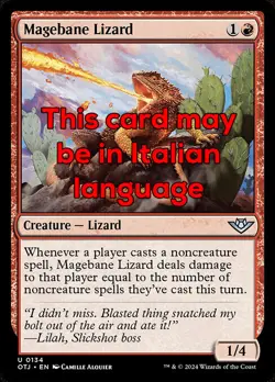 MTG MAGEBANE LIZARD FOIL EXC - LUCERTOLA ROVINAMAGIE 134 - OTJ - MAGIC - Image 1