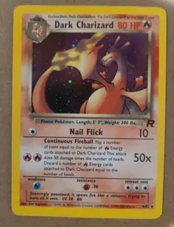 Dark Charizard - 4/82 Holo Rare - Team Rocket Pokemon TCG Card Vintage - Image 1