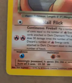 Dark Charizard - 4/82 Holo Rare - Team Rocket Pokemon TCG Card Vintage - Image 3
