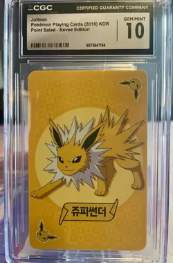 Jolteon KOR Point Salad 2019 Pokemon Playing Card CGC 10 - Image 1