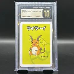 2019 Pokemon Japanese Raichu Old Maid Playing Card CGC 10 Pristine - Image 1