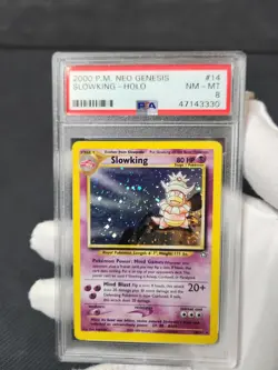 2000 Pokemon Neo Genesis Slowking Holo #14 PSA 8 Near Mint Graded Pokemon Card - Image 1