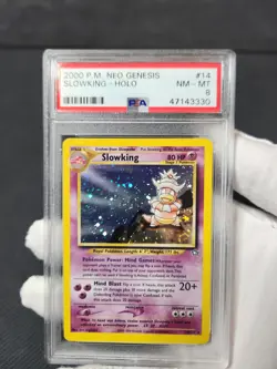 2000 Pokemon Neo Genesis Slowking Holo #14 PSA 8 Near Mint Graded Pokemon Card - Image 4