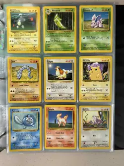 1999 POKEMON BASE SET + JUNGLE + FOSSIL INCOMPLETE SETS (NO HOLOS) 178 CARDS BW1 - Image 3