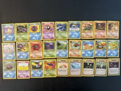 Fossil 27 Card Non Holo Vintage WOTC Pokemon Card Lot (Mostly MP, No Duplicates) - Image 1