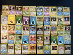 50 Card Vintage Pokemon Card Lot Base Set 2, Rocket, Gym, Legendary Collection - Image 1