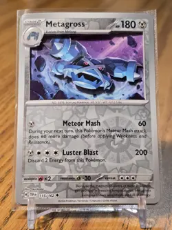 Metagross 115/162 3D Handmade Pokemon Card Art Sv5: Temporal Forces Reverse Holo - Image 2