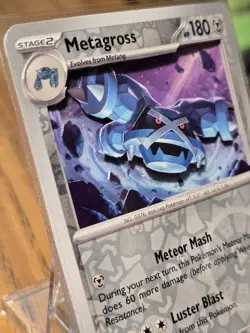Metagross 115/162 3D Handmade Pokemon Card Art Sv5: Temporal Forces Reverse Holo - Image 3