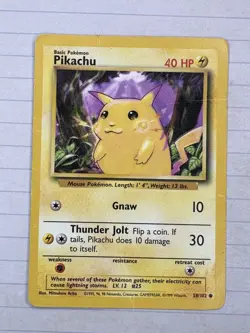 Pikachu - 58/102 - Base Set - Pokemon Card - MP - Image 1