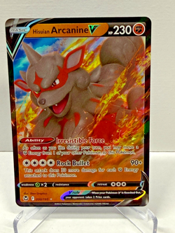 Hisuian Arcanine V - ✅ 090/195 - Pokemon Silver Tempest Ultra Rare Card NM - Image 1