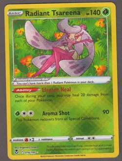 Radiant Tsareena 016/195 - Silver Tempest - Pokemon Card 2022 NM - Image 1