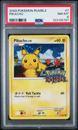2009 POKEMON RUMBLE #7 PIKACHU PSA 8 - Image 1