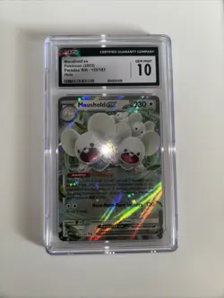 CGC 10 Maushold EX Holo SV04 155/182 Paradox Rift Pokemon Card English Graded - Image 1