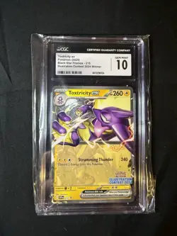 POKEMON CGC GEM MINT 10 TOXTRICITY EX #215 ILLUSTRATION CONTEST WINNER 2024 - Image 1