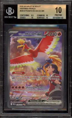 Pokemon Ethan's Ho-Oh ex Destined Rivals Special Illustration Rare #230 BGS 10 - Image 1