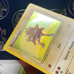 Hitmonchan Base Set Holo Unlimited Rare Pokemon TCG Card 7/102 MP - Image 5