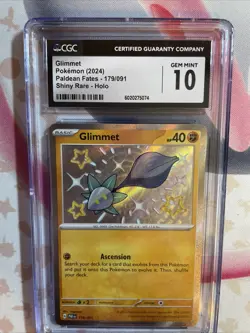 GLIMMET Paldean Fates Shiny Rare Holo #179 CGC 10 Gem Mint Pokemon - Image 3