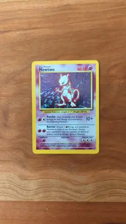 Mewtwo 010/102 Base Set Holo Pokemon TCG Lightly Played Vintage #10 - Image 1