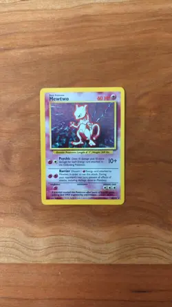 Mewtwo 010/102 Base Set Holo Pokemon TCG Lightly Played Vintage #10 - Image 2