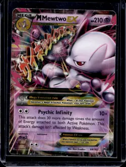 2015 Pokemon XY BREAKthrough Mega Mewtwo Holo #64/162 - Image 1