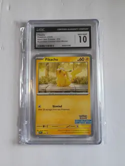 Pikachu Pokemon (2025) black star promos - 214 Illustration contest 2024 winner - Image 1