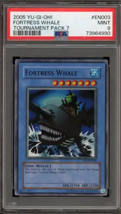 Yu-Gi-Oh! Fortress Whale Tournament Pk. 7 Super Rare Promo TP7-EN003 PSA 9 Mint - Image 1
