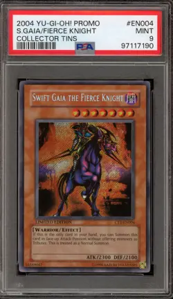 Yu-Gi-Oh! Swift Gaia The Fierce Knight Collector Tins Promo CT1-EN004 PSA 9 Mint - Image 1