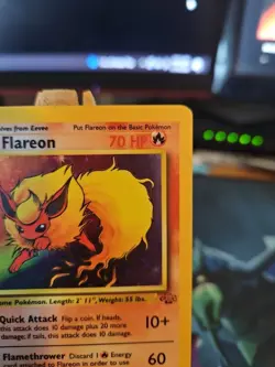 Pokemon TCG Flareon Jungle Holo Rare Card 3/64 LP Condition - Image 3