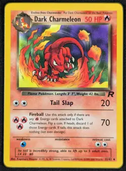 Dark Charmeleon Vintage Team Rocket Non Holo Pokemon Card 32/82 (NM) - Image 1