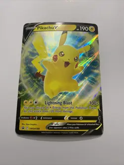 Pokemon TCG - Pikachu V SWSH198 JUMBO Oversize Black Star Promo Card M/NM - Image 1