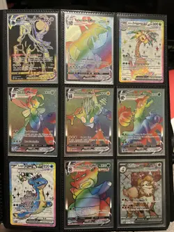 Pokemon TCG Vmax Ex Rainbow Rare Holo 9 Card LOT Shiny Arcanine Lapras Scizor - Image 1